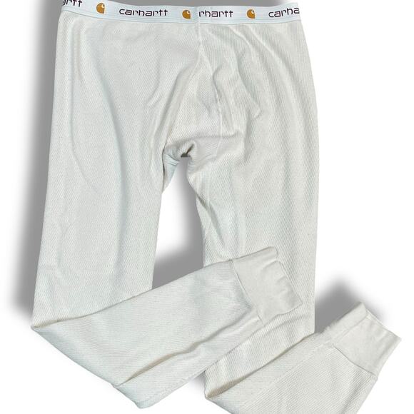 Carhartt Other - Carhartt Mens Large Heavyweight Cotton Thermal Bottom Long John Pants Cream USA